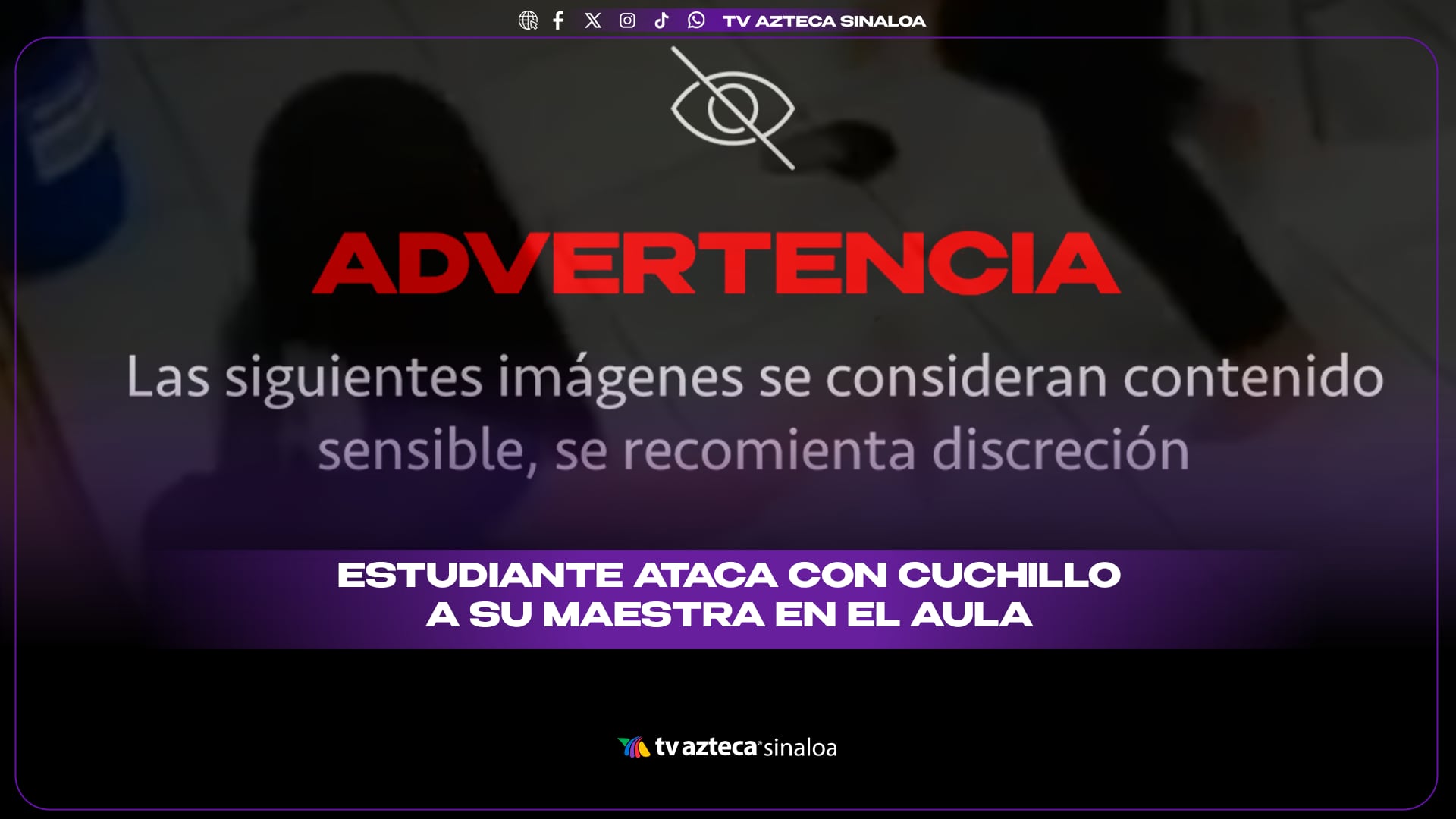 VIDEO SENSIBLE| Estudiante ataca con un cuchillo a su maestra en el salón de clases