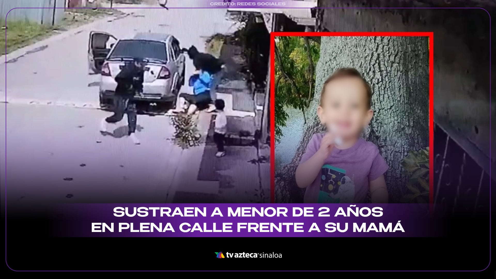 VIDEO| ¡Se lo arrebataron a su mamá! Sustraen a menor de 2 años en plena calle
