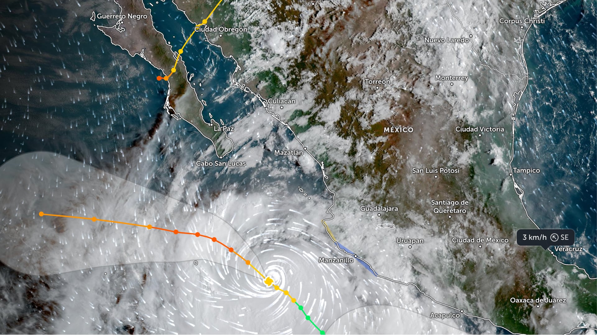 Huracán Rachel y monzón mexicano podrían provocar fuertes vientos y lluvias en Sinaloa