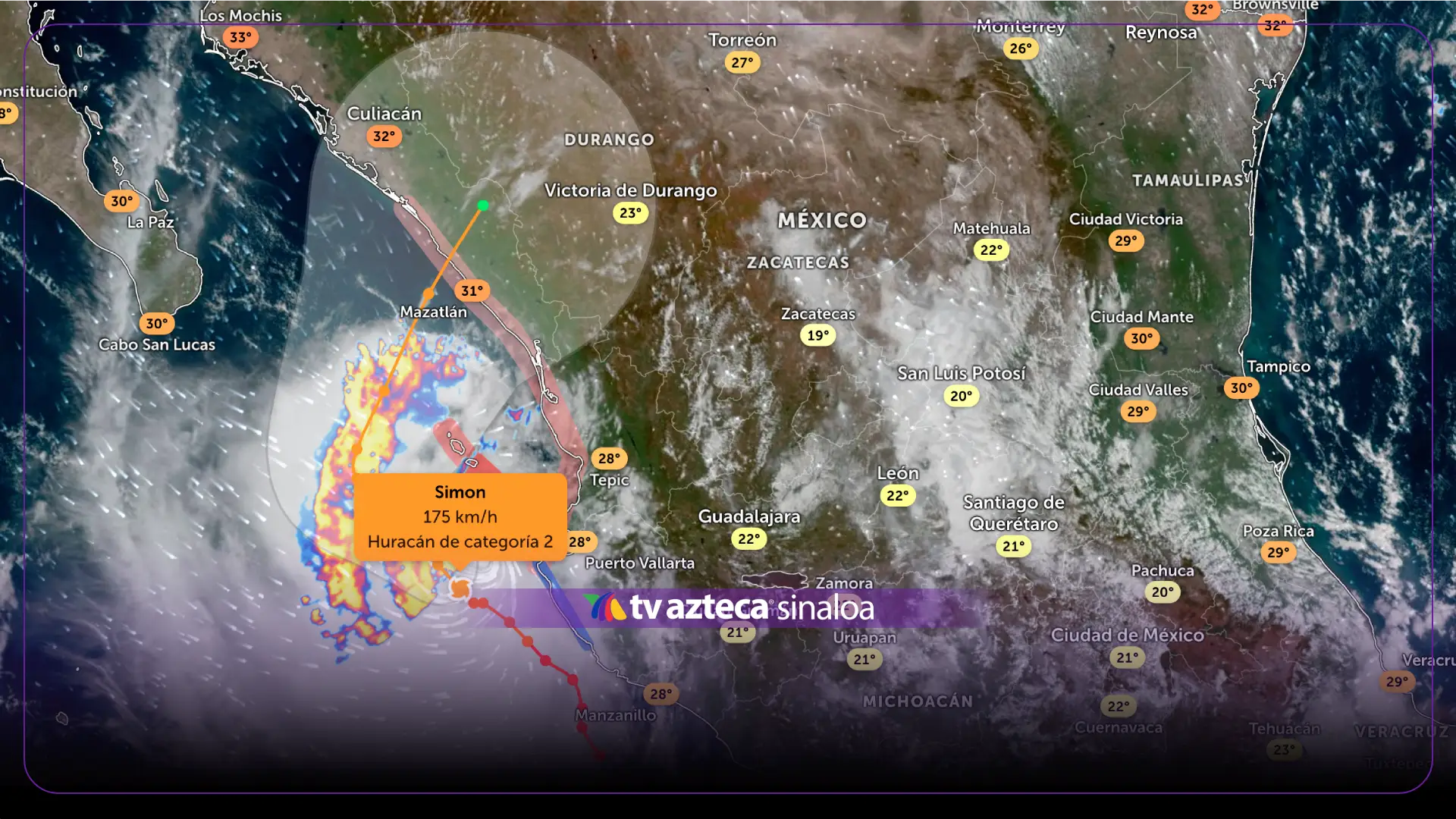 Simon se debilita pero el pronóstico para Sinaloa se mantiene: lluvias, oleaje y fuertes vientos
