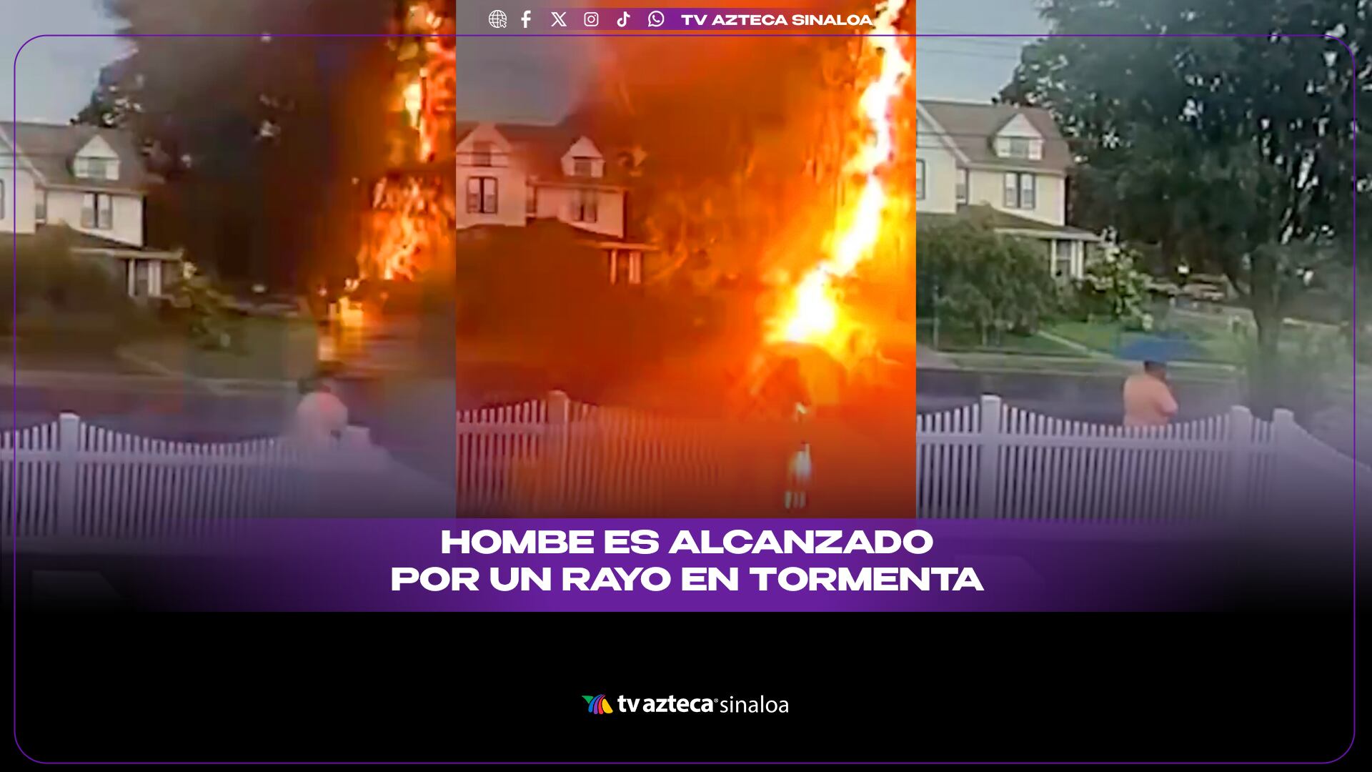 VIDEO SENSIBLE| ¡Sobr3v1vió al impacto! Un hombre fue alcanzado por un rayo: esto pasó