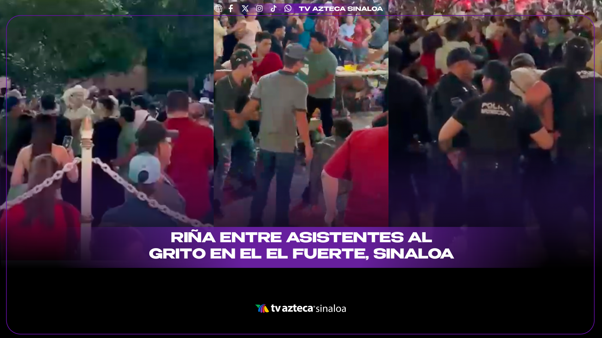 VIDEO|¡Riña en el Grito! Jóvenes se agarran a golpes durante festejos de Independencia en El Fuerte