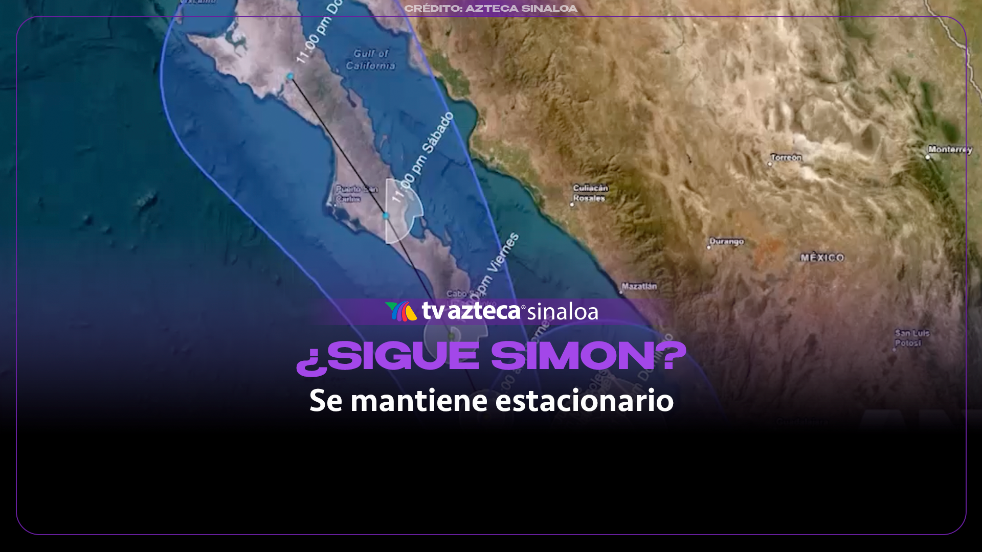 VIDEO| Simon se mantiene como huracán categoría 1 en el Pacífico