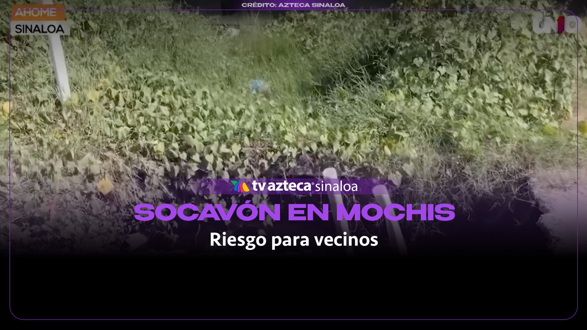 VIDEO | Vecinos en riesgo por un socavón en Los Mochis