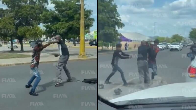Limpiavidrios pelea en Culiacán.