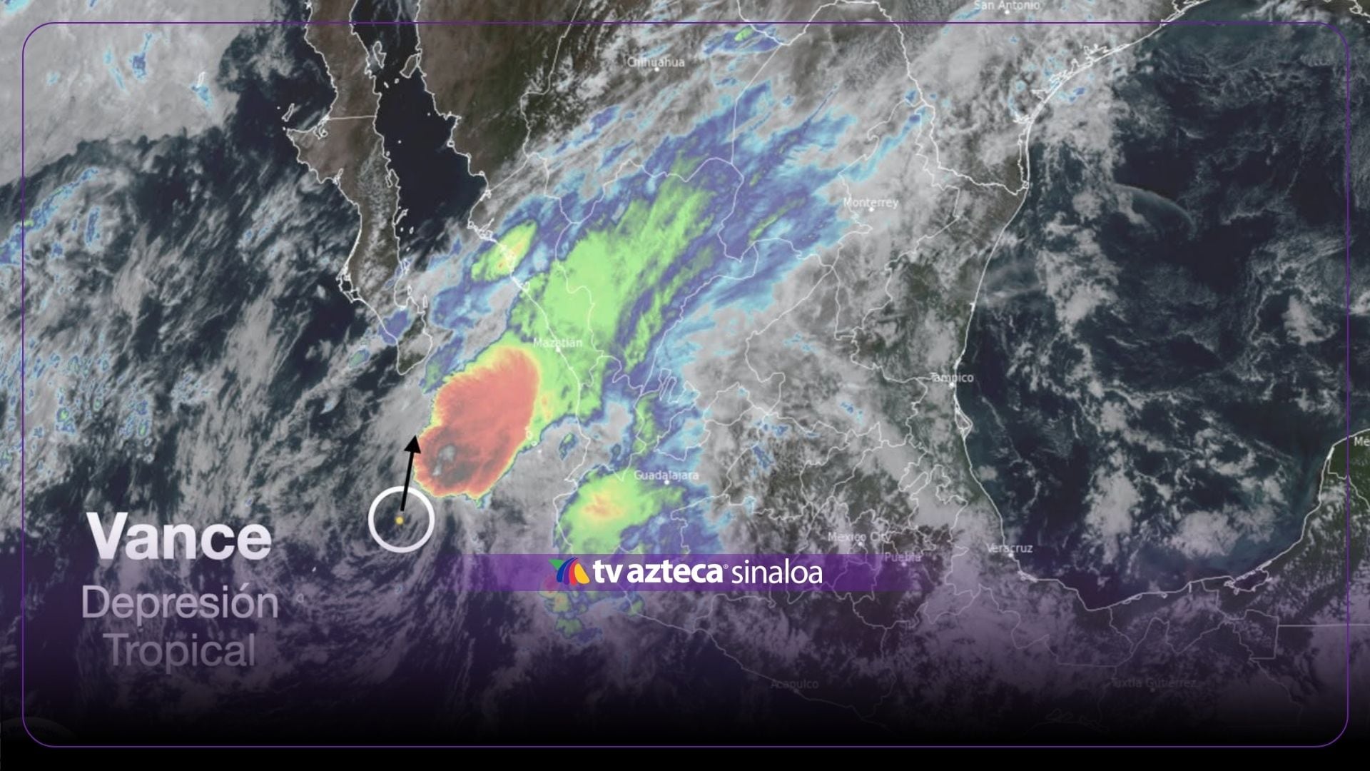 Vance se debilitó a depresión tropical pero dejará lluvias intensas en Sinaloa; este es el pronóstico