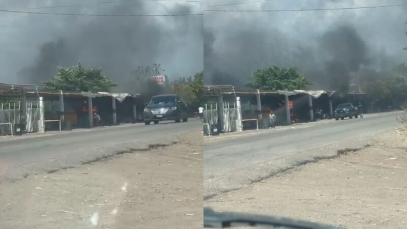 Reportan incendio de una avioneta en una pista de Villa Juárez, Navolato..jpg