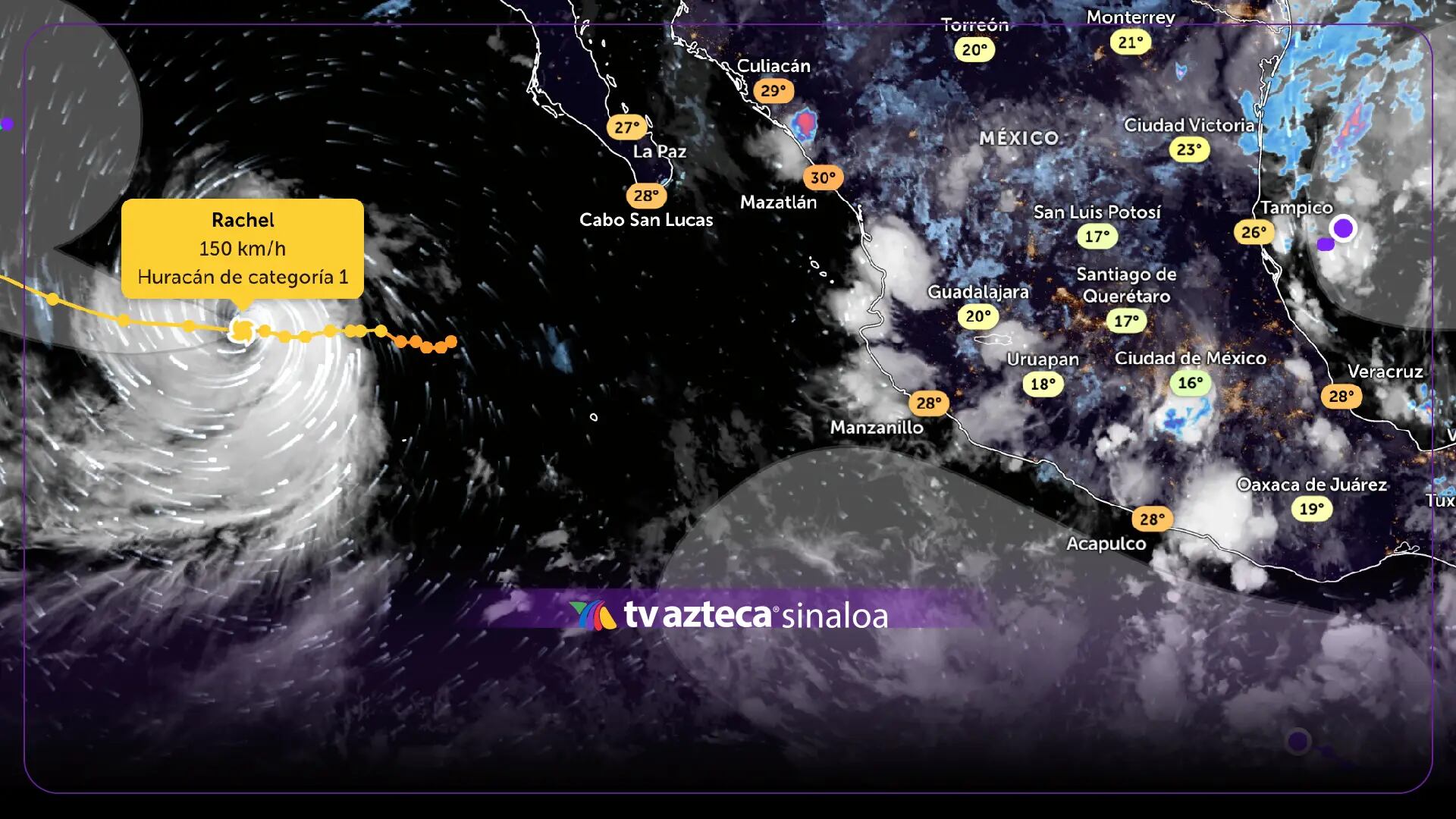Las probabilidades de que se forme un nuevo ciclón frente a las costas de Oaxaca se mantienen altas mientras Rachel se aleja de las playas mexicanas