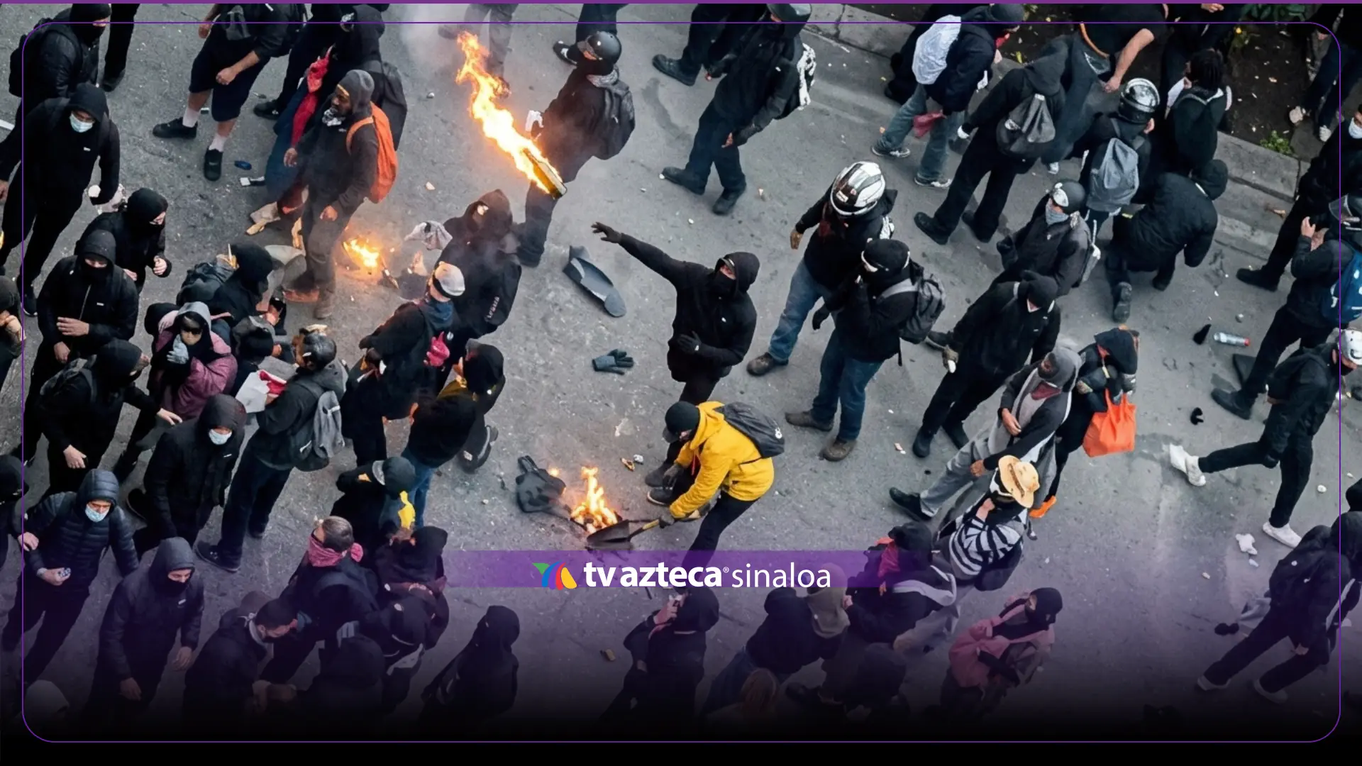 Bomba molotov le explota a menor encapuchado en marcha del 2 de octubre VIDEO