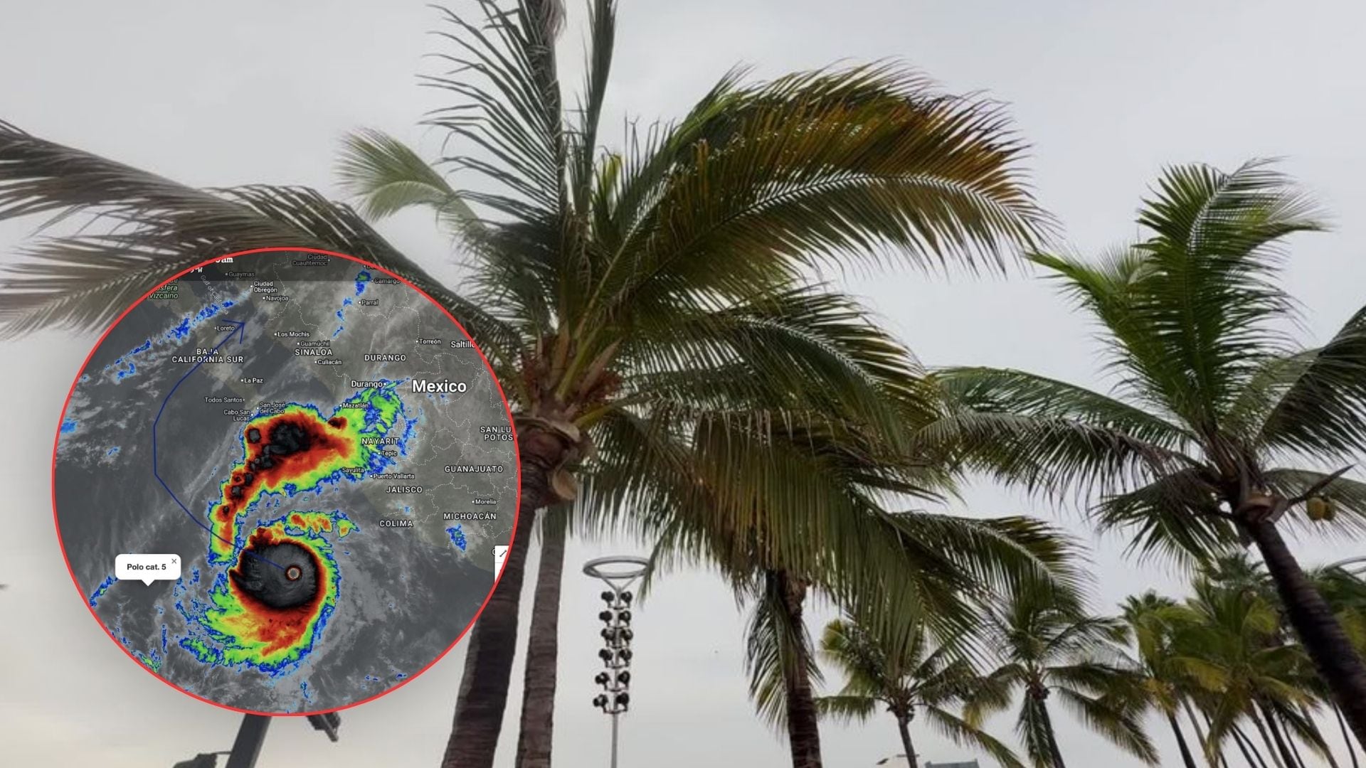 ¡Otra vez! Huracán Polo se intensifica a categoría 5 y dejará lluvias en seis estados