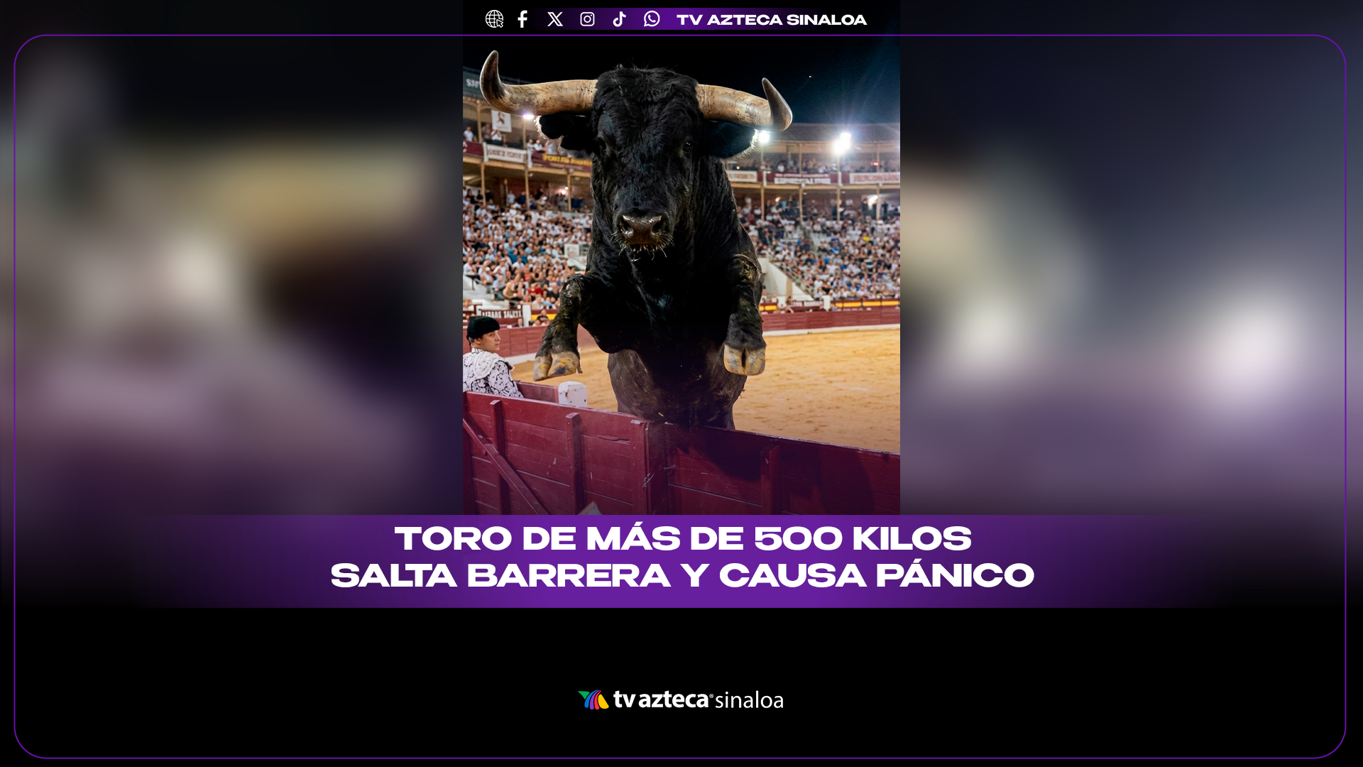 VIDEO| ¡Se les vino encima! Toro de más de 500 kilos salta la barrera de protección: esto pasó