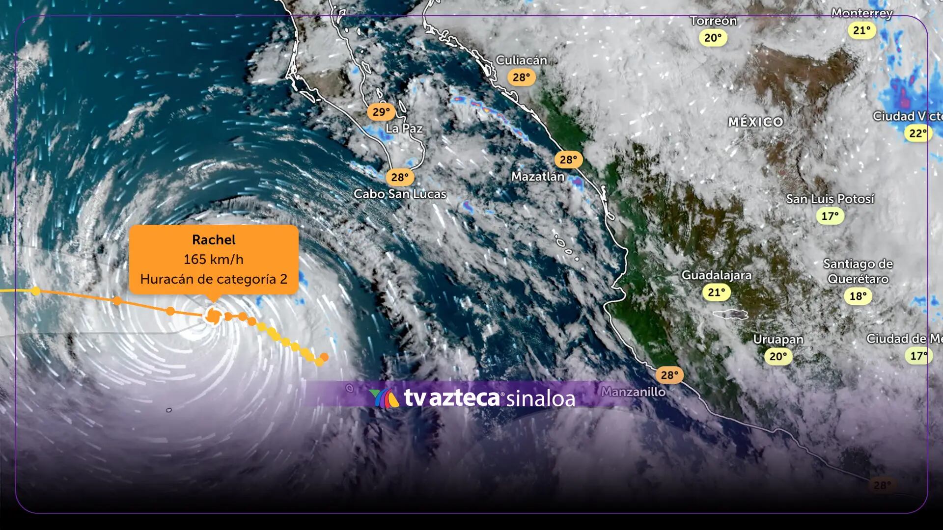 Huracán Rachel se aleja del Pacífico pero una nueva formación ciclónica se espera dentro de los próximos 2 días a 7 días