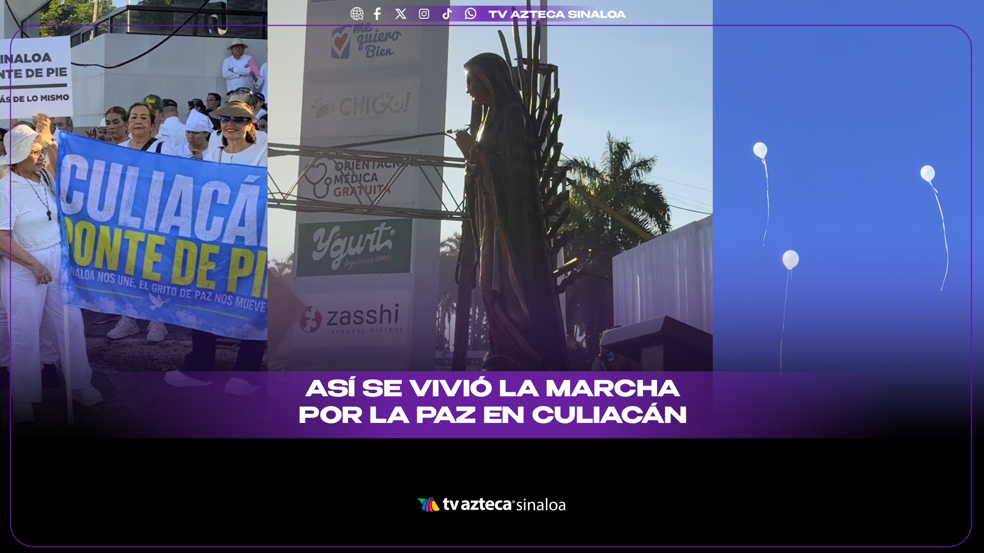 VIDEO| ¡Entre pancartas y consignas! Así se vivió la marcha por la paz en Culiacán